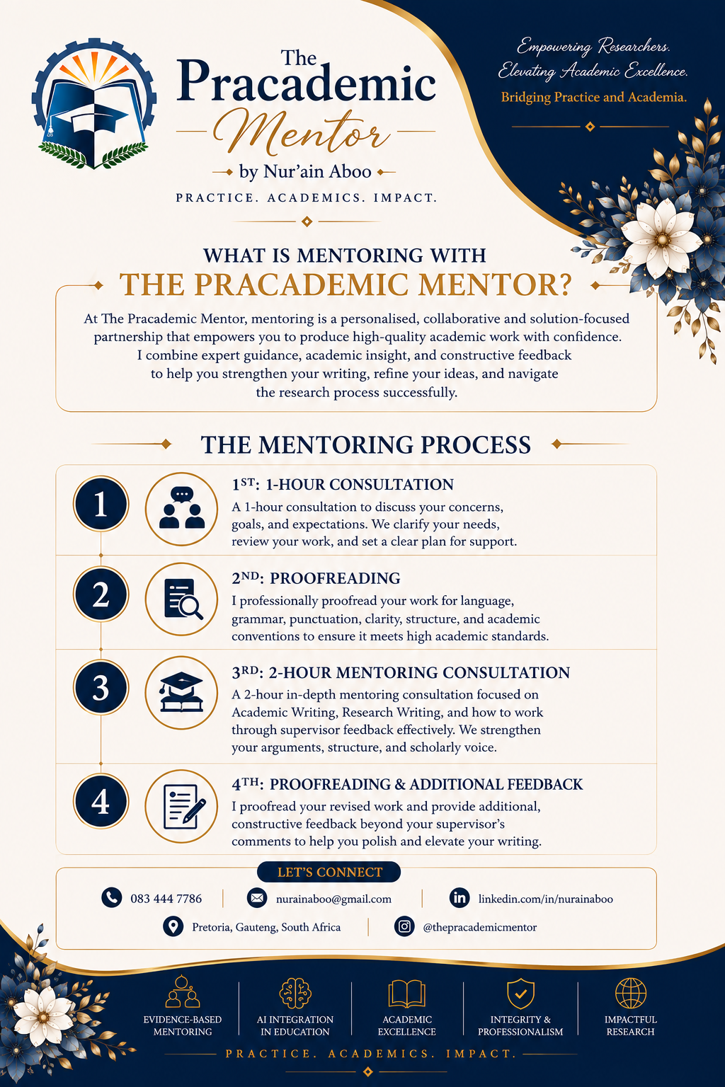 The Mentoring Process — Step-by-step visual guide by The Pracademic Mentor